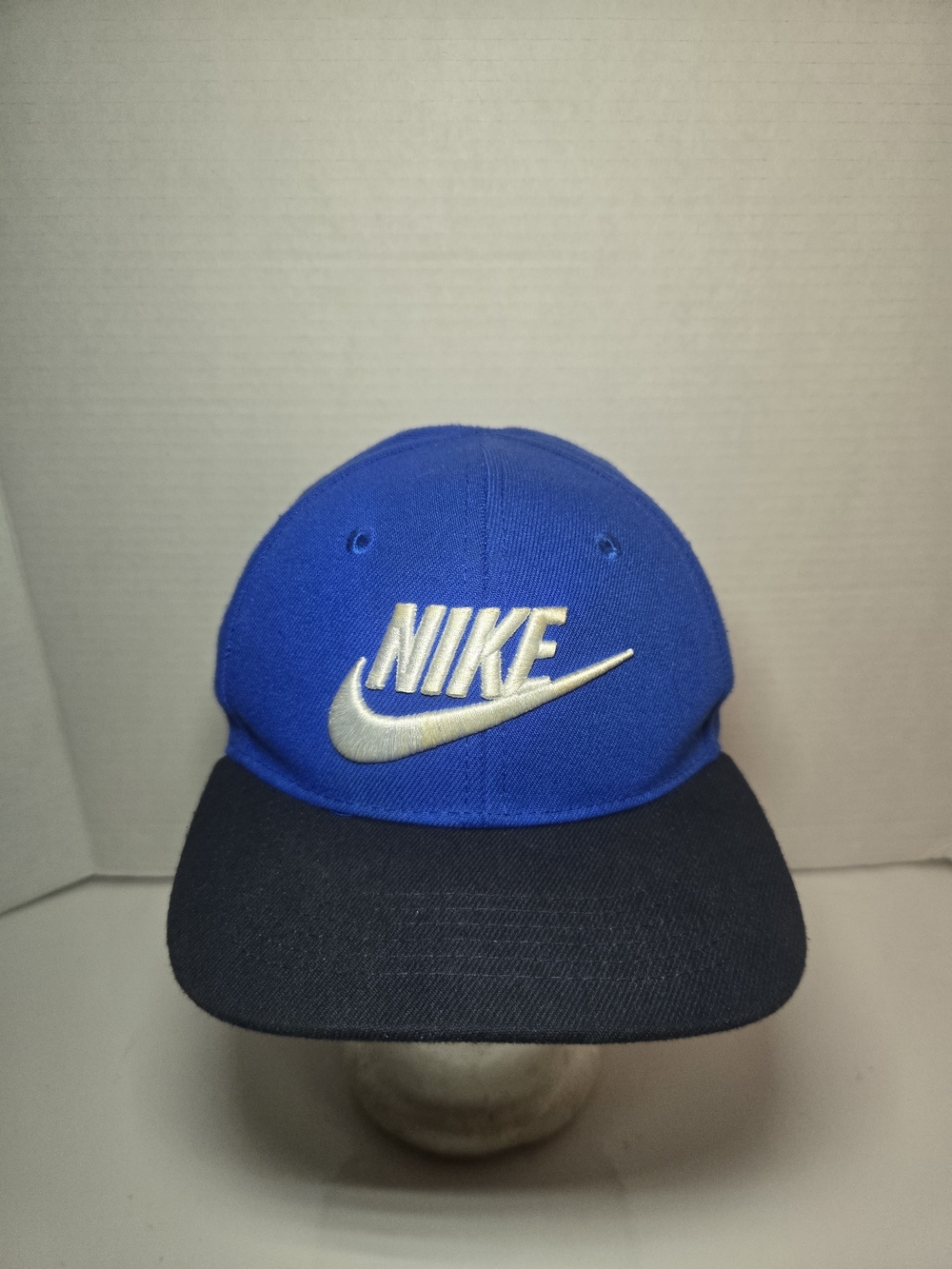 Youth Nike Royal Blue and Black Baseball Cap with Silver Logo